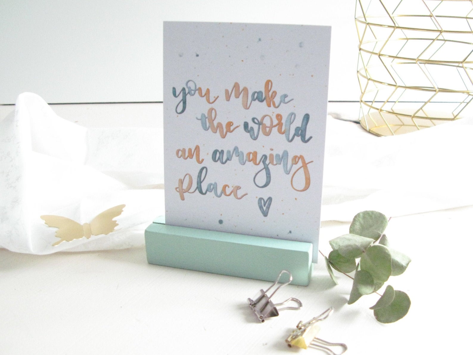 Postkarte "You make the world an amazing place"