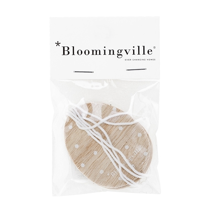 Anhänger aus Holz in Ei-Form von Bloomingville, 3er-Set
