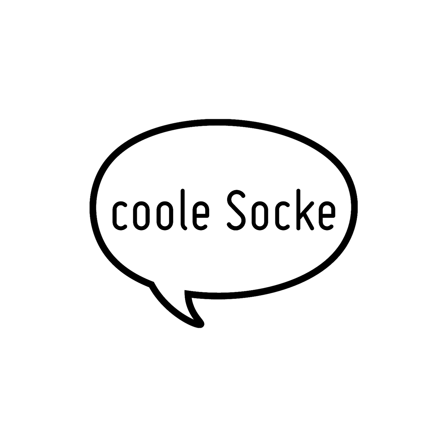 Abdruck Stempel Sprechblase "coole Socke!", 35 mm