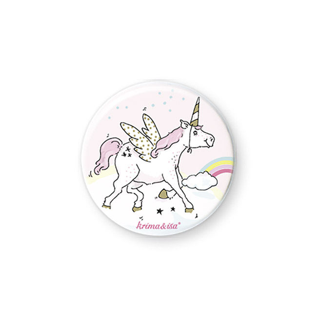 krima&isa Button Einhorn, glänzend