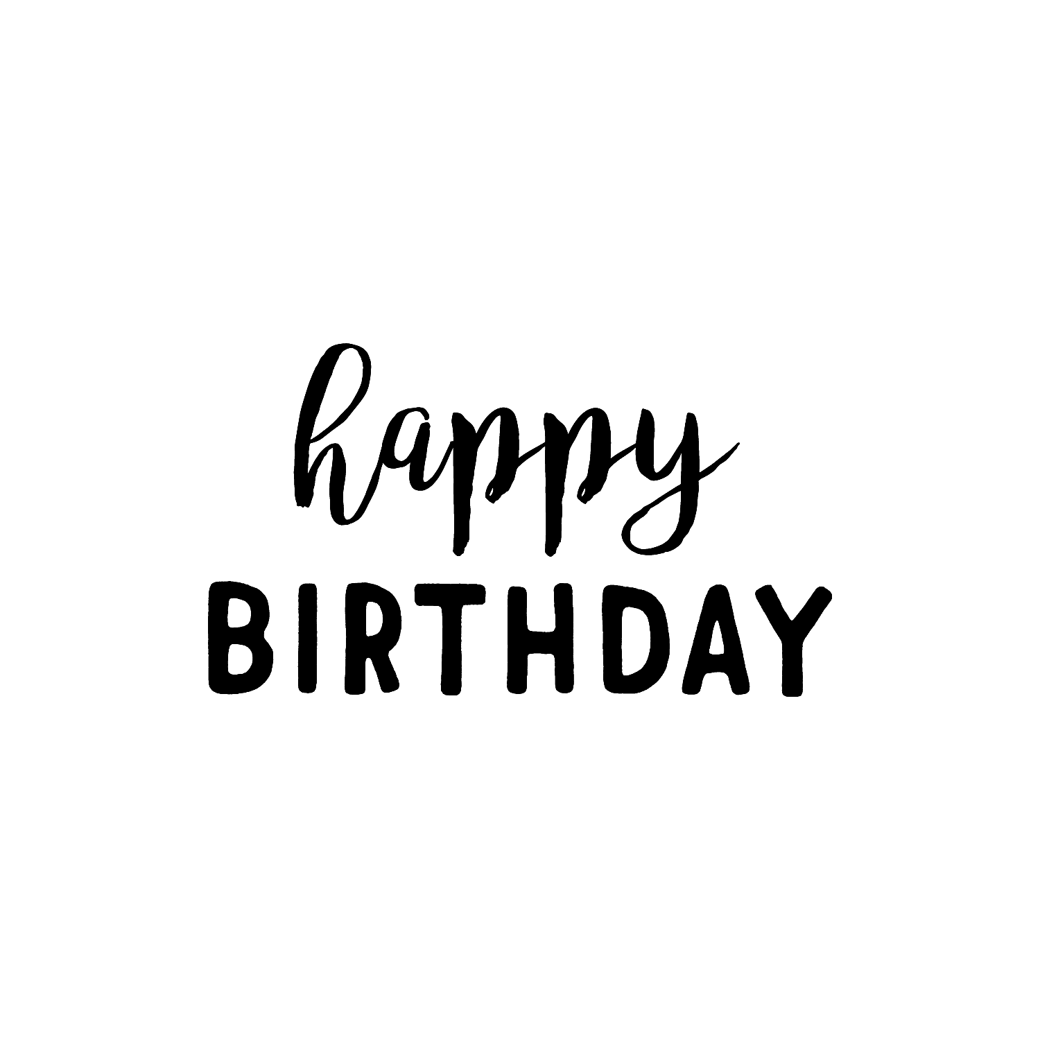 Abdruck Stempel happy BIRTHDAY 3, 28 mm