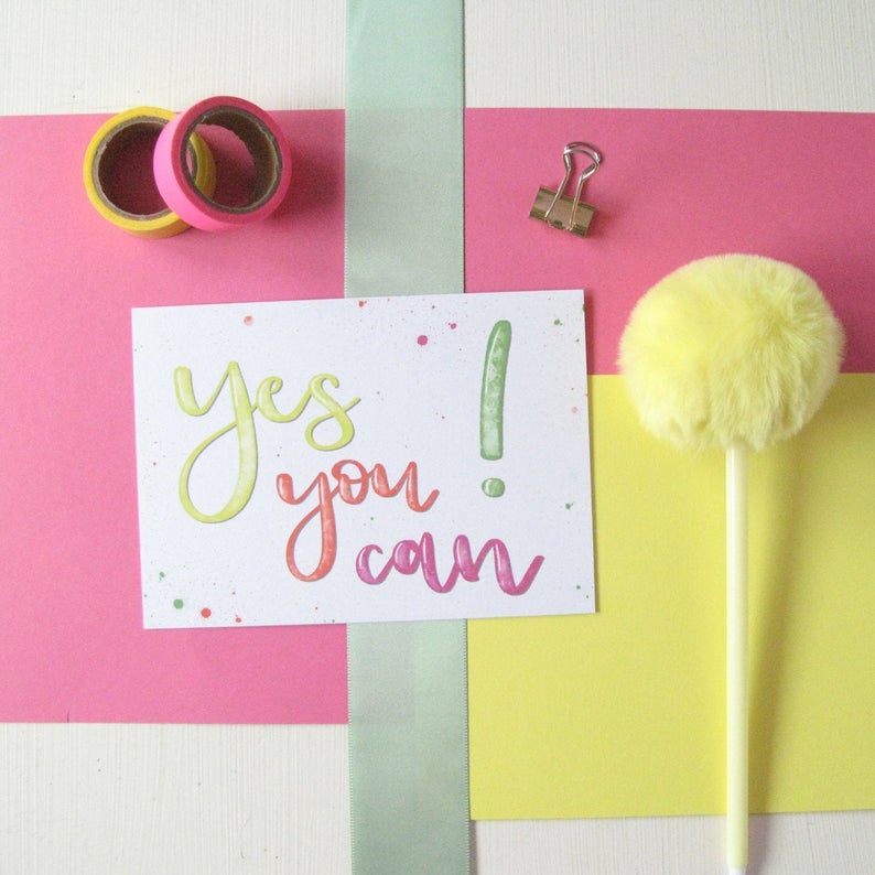 Postkarte "Yes you can!"