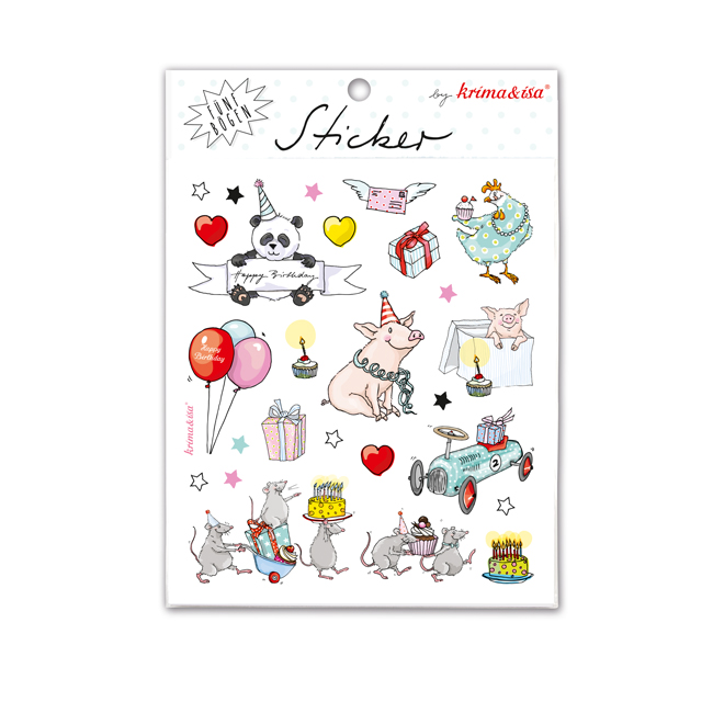 krima&isa Sticker Geburtstag