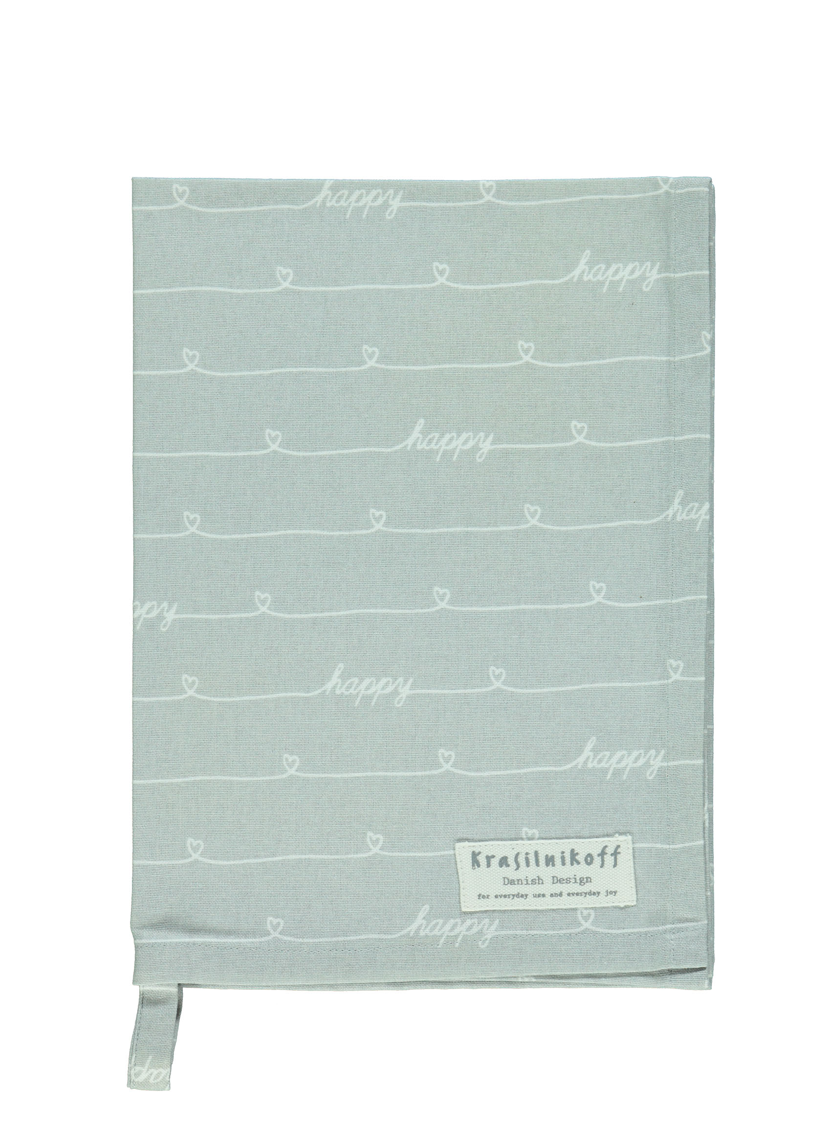 Geschirrtuch, Happy on line, grau