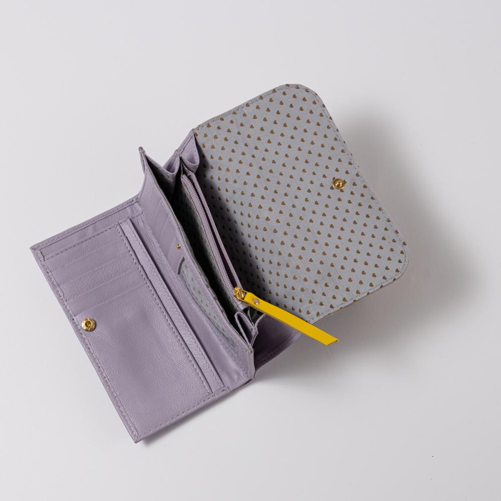Portemonnaie, Leder, Millefleur viola