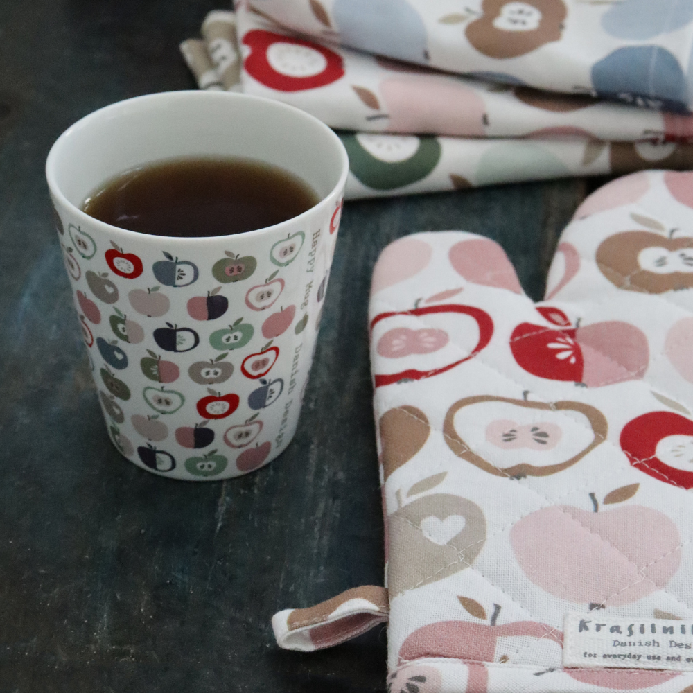 Tasse "Harlekin apples", bunte Äpfel