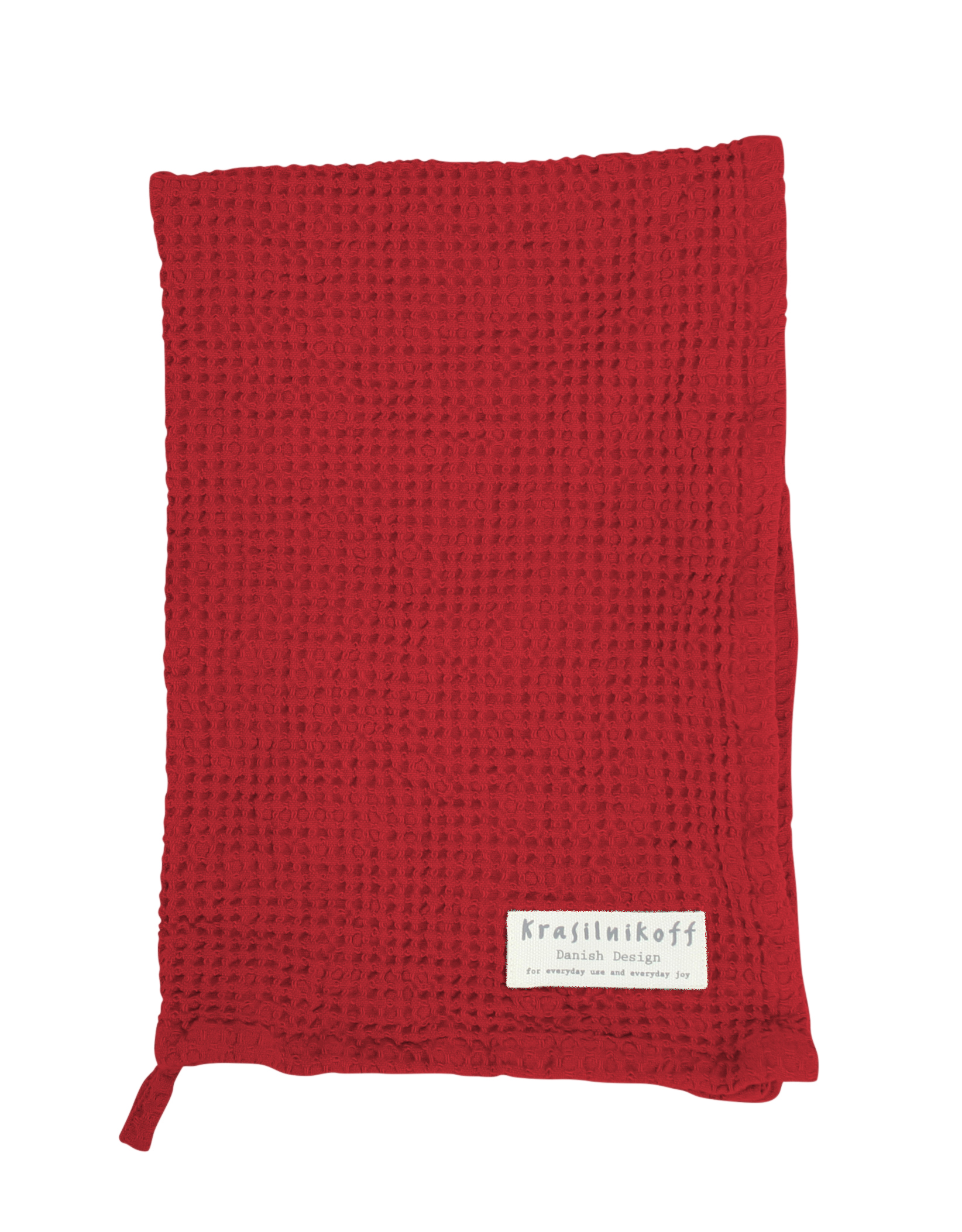 Handtuch/Geschirrtuch, Waffelstruktur, rot