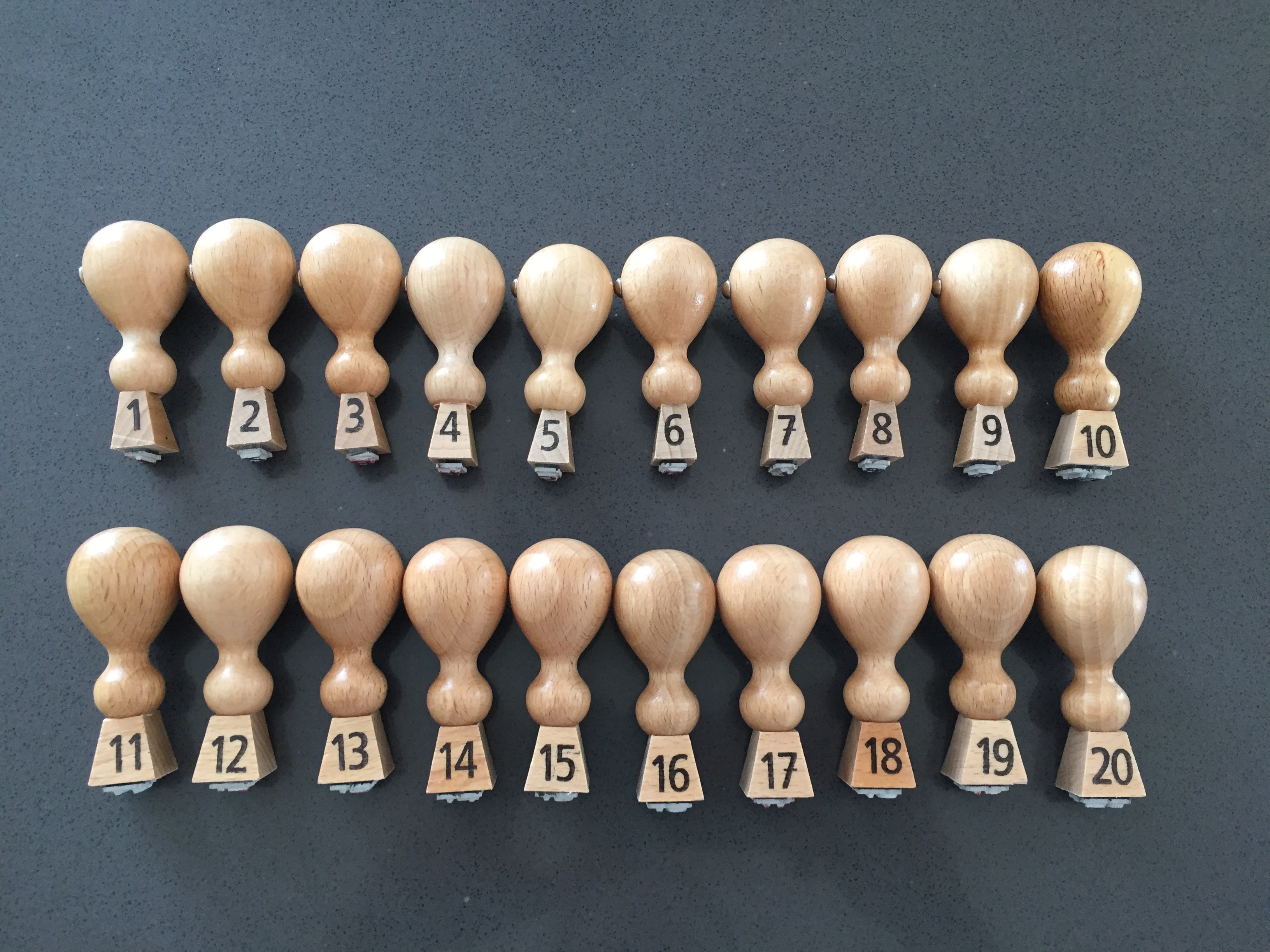 Stempel-Set Zahlen 1-20