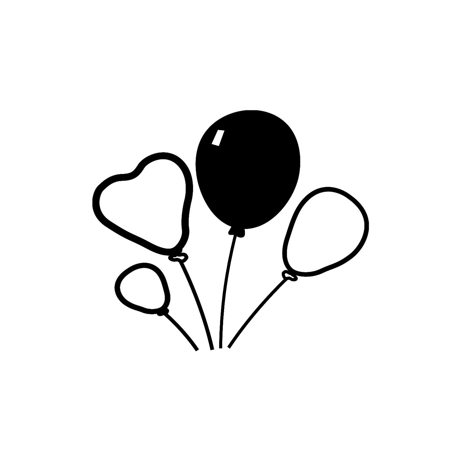 Abdruck Stempel Luftballons, 35 mm