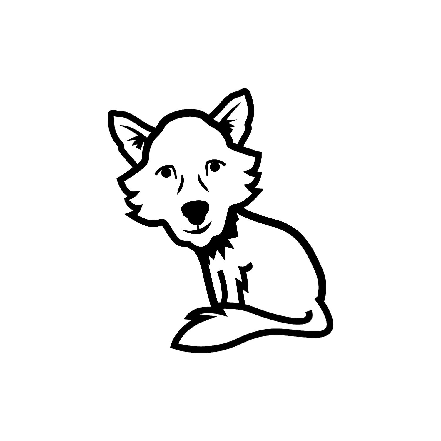 Abdruck Stempel Wolf, 35 mm