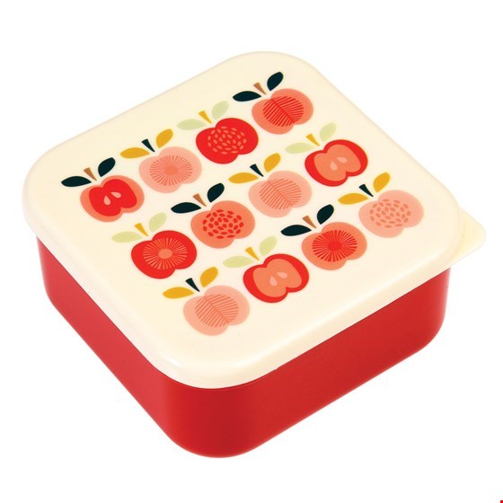 Brotdose "Vintage Apple" rot/rosa, 3er Set