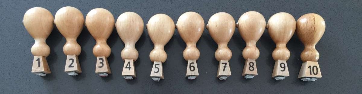 Stempel-Set Zahlen 1-10