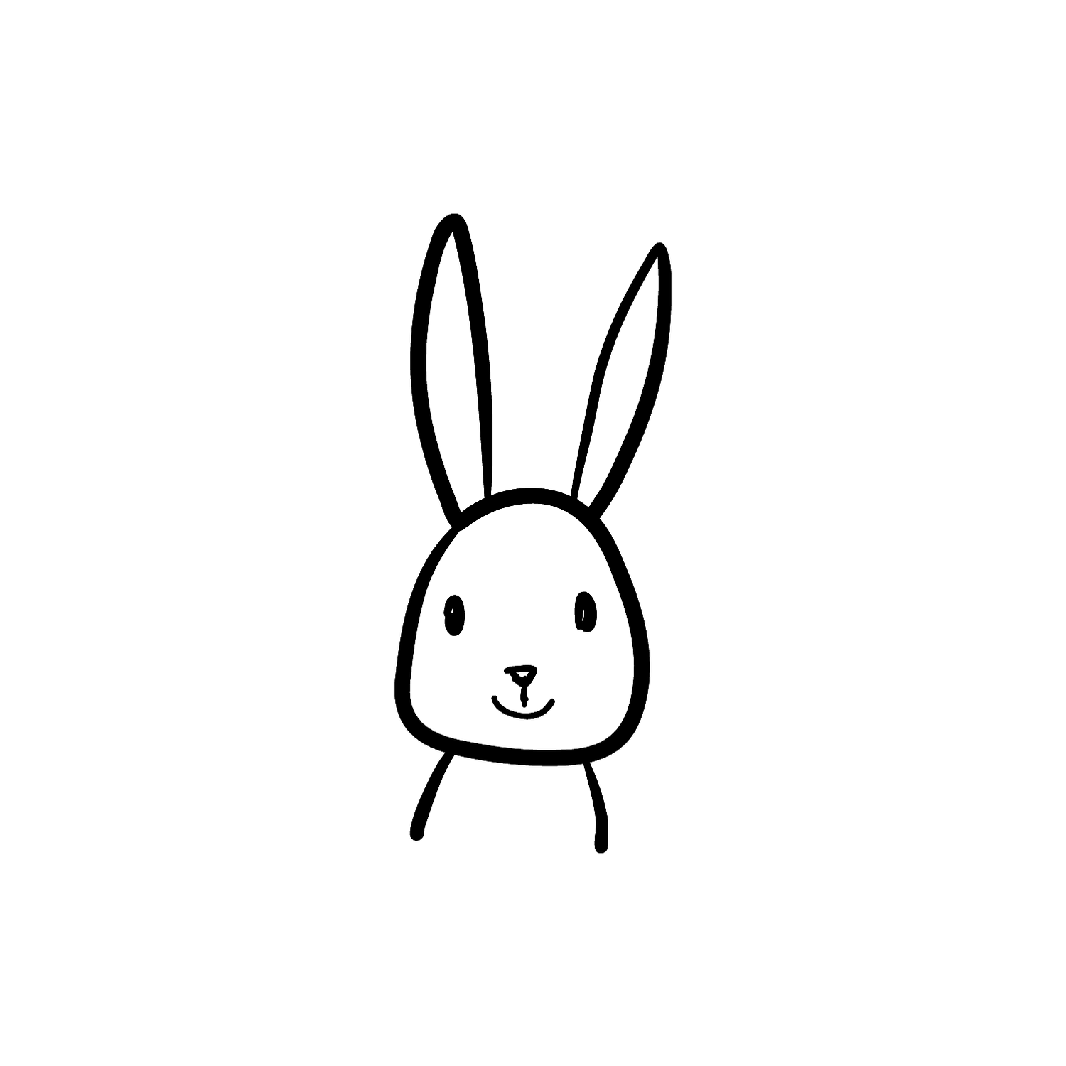 Abdruck Stempel Hase_2, 35 mm