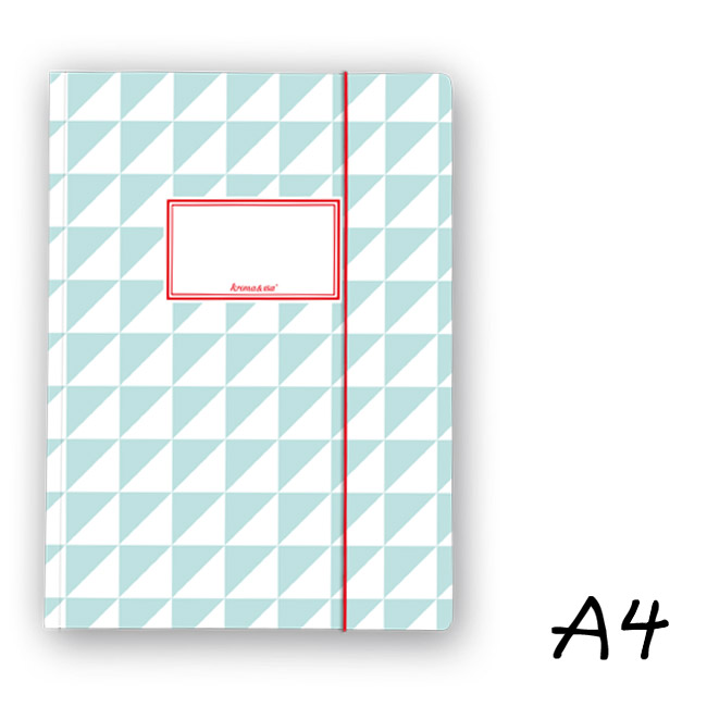 krima&isa Sammelmappe A4 Dreiecke Türkis
