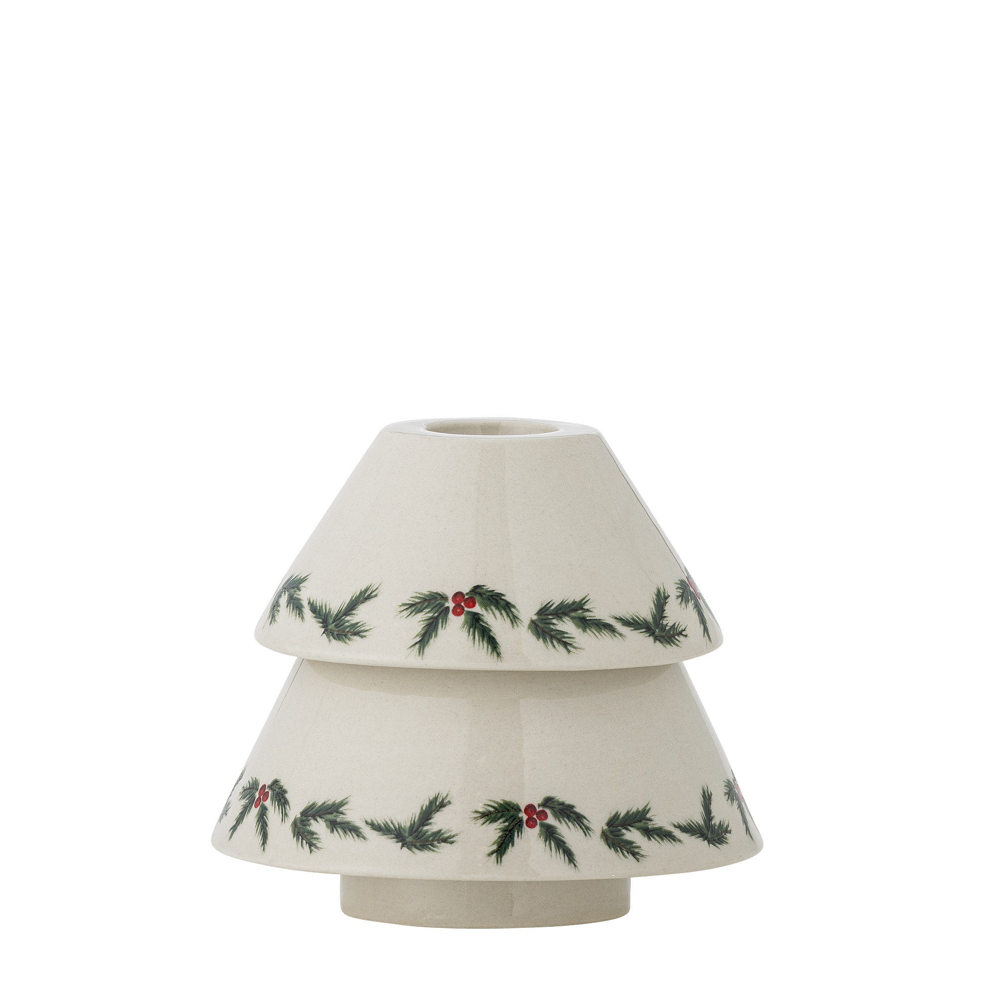 Kerzenständer von Bloomingville, Tannenbaum-Form, Steingut