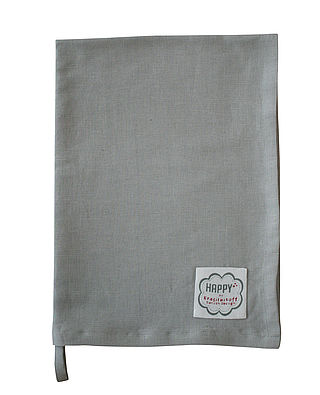 Geschirrtuch, Leinen-Look, grau