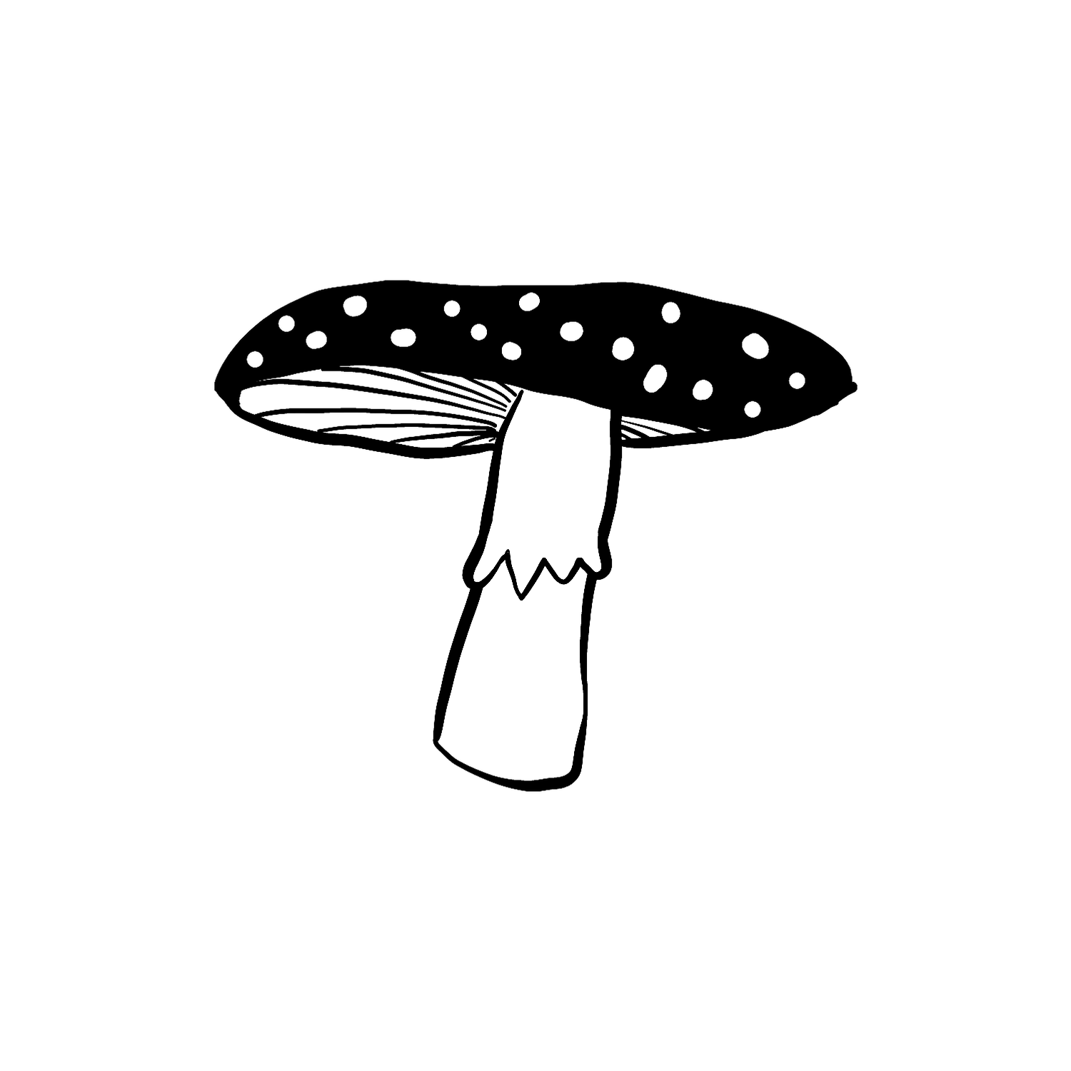 Abdruck Stempel Pilz 3, 12 mm
