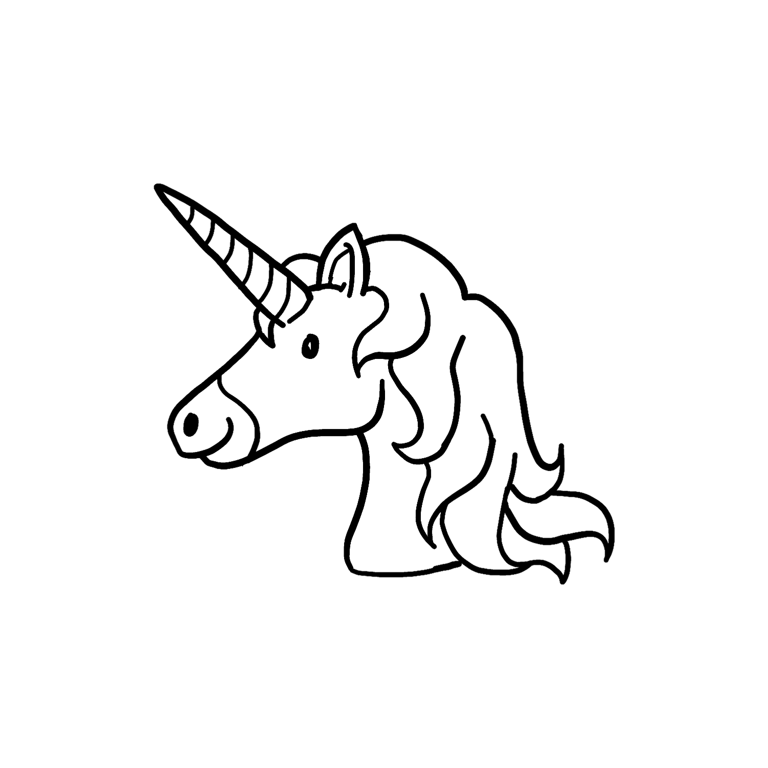 Abdruck Stempel Einhornkopf, 35 mm