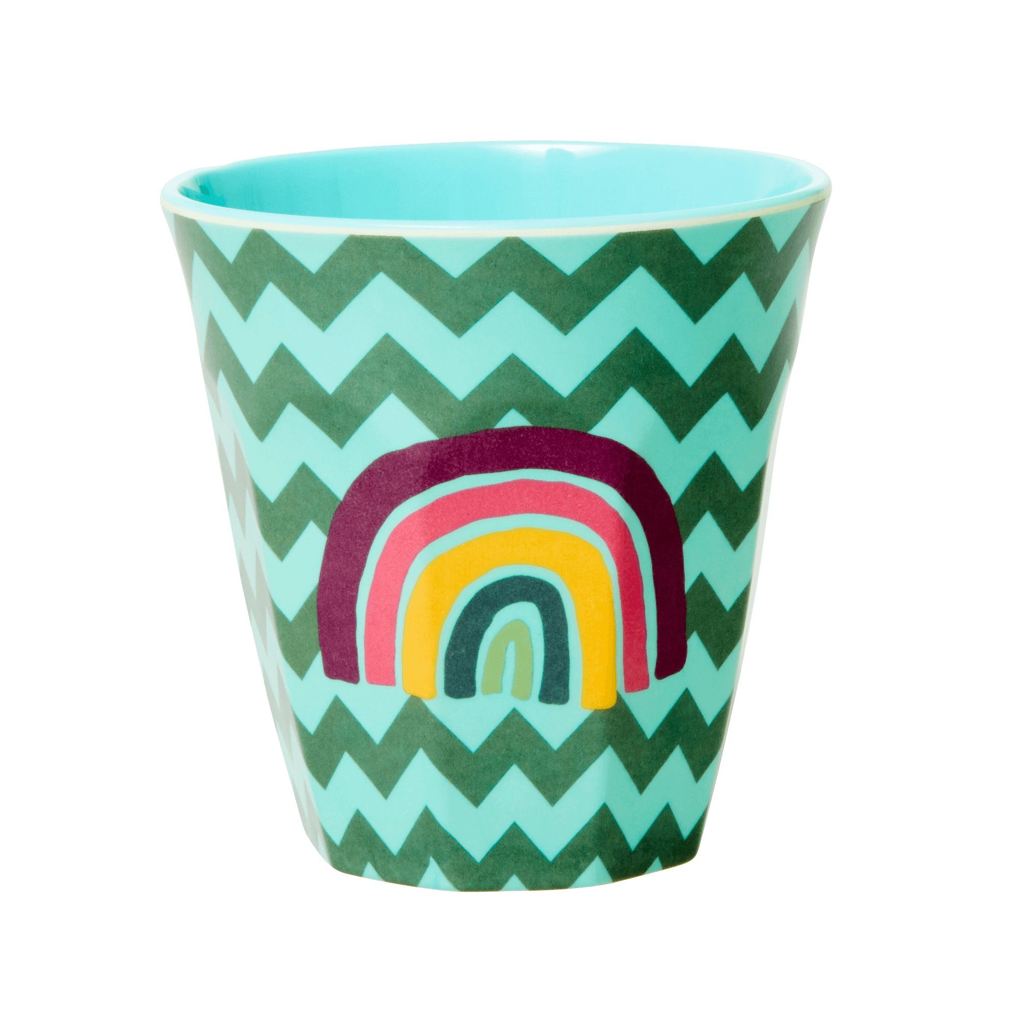 Becher Regenbogen und Zick-Zack Muster (Personalisierung möglich)