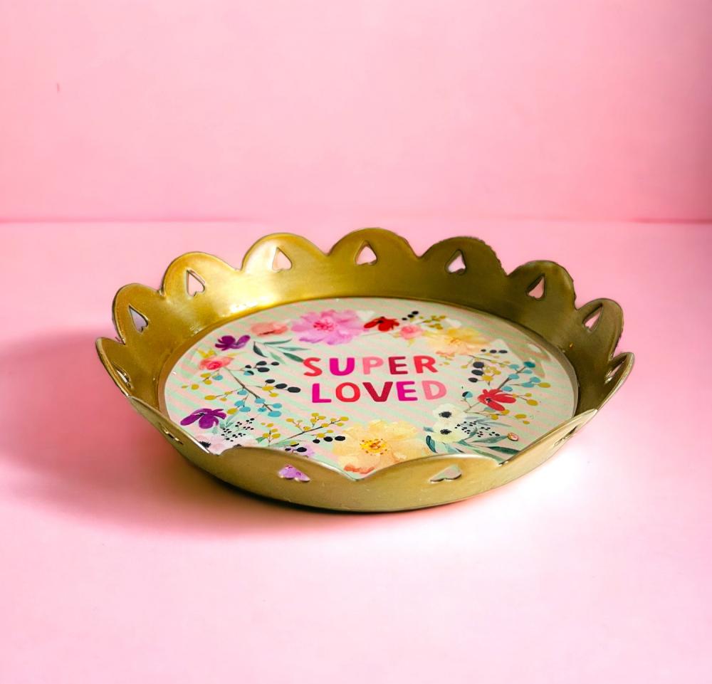 Schälchen/mini Tablett "super loved'