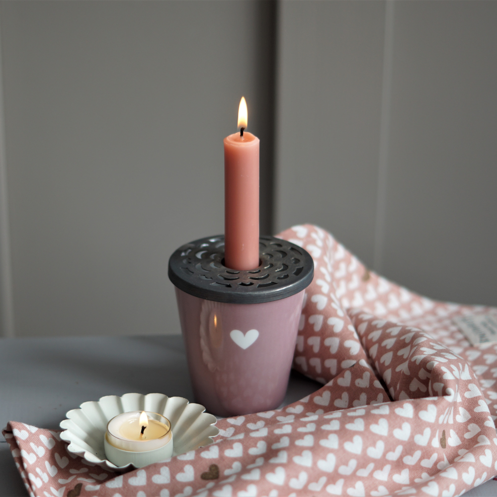 Tasse altrosa, Herz, Happy mug