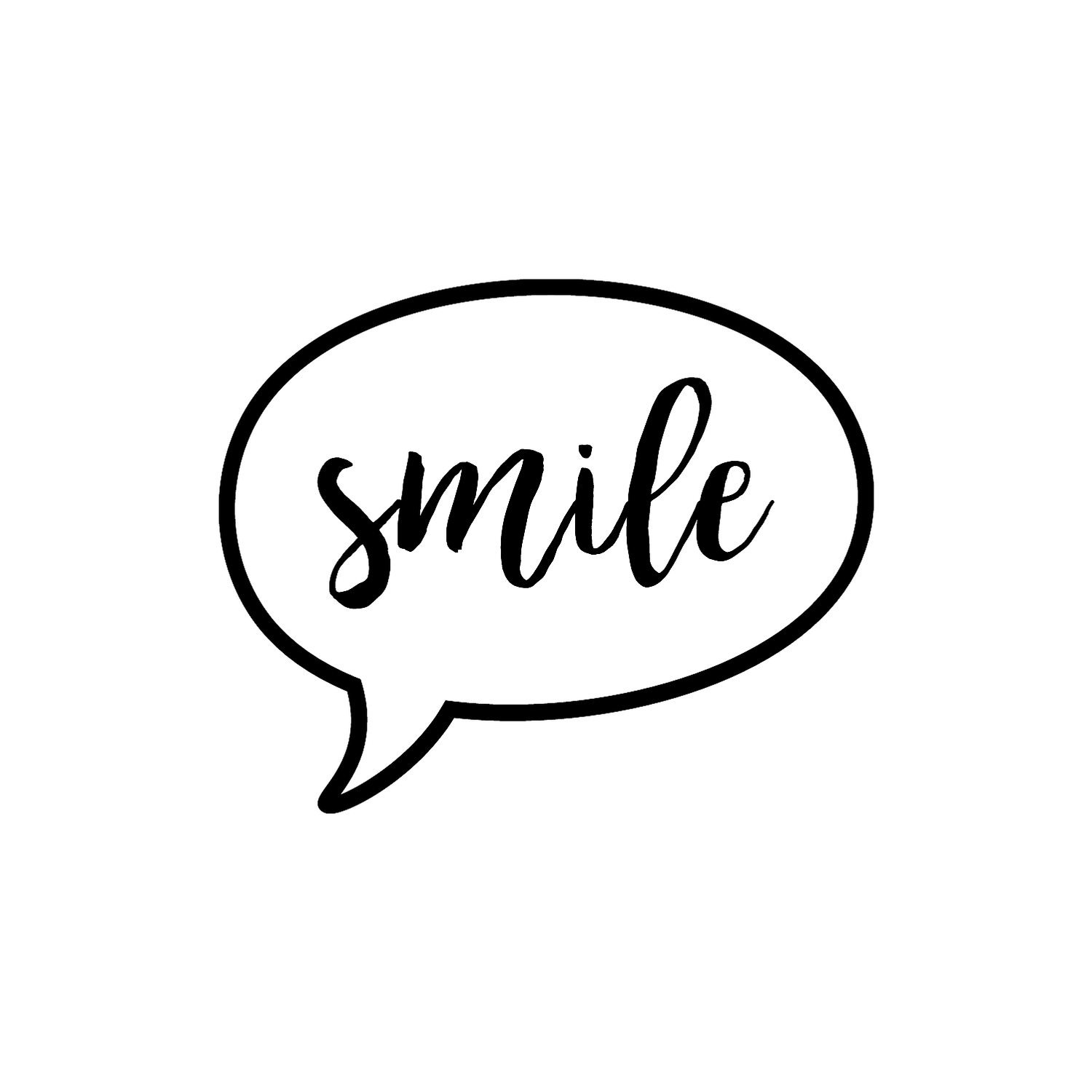 Abdruck Stempel Sprechblase "smile", 35 mm