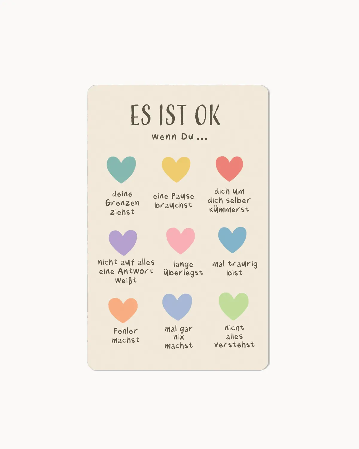 Postkarte "Es ist ok wenn du...."