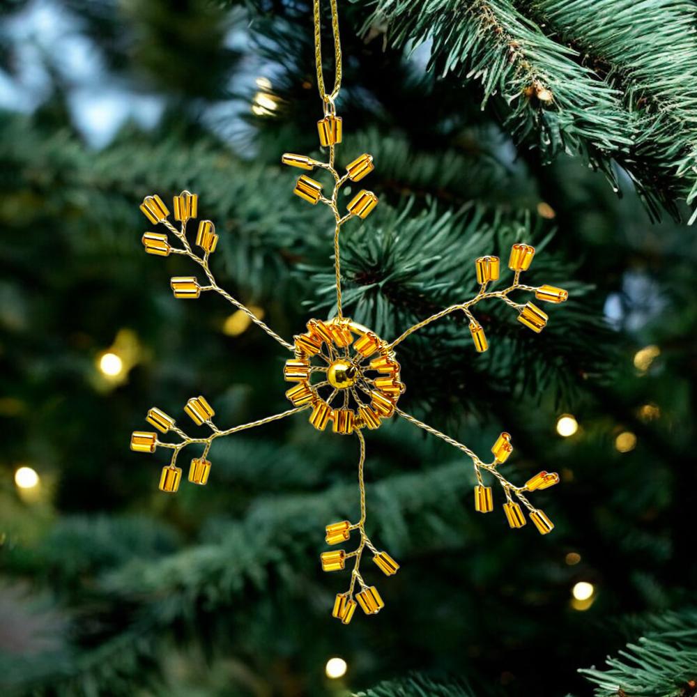 Anhänger Funkel Ultrafine Starflower, gold