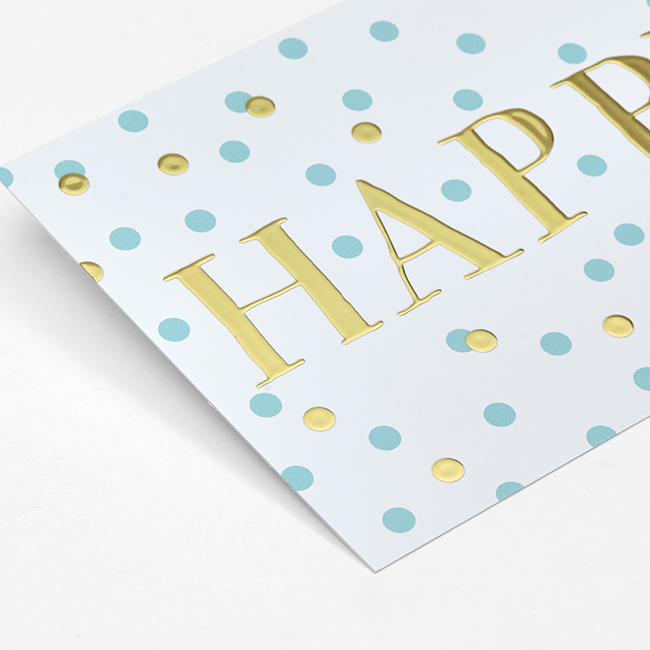 krima&isa Postkarte "Happy!" gold