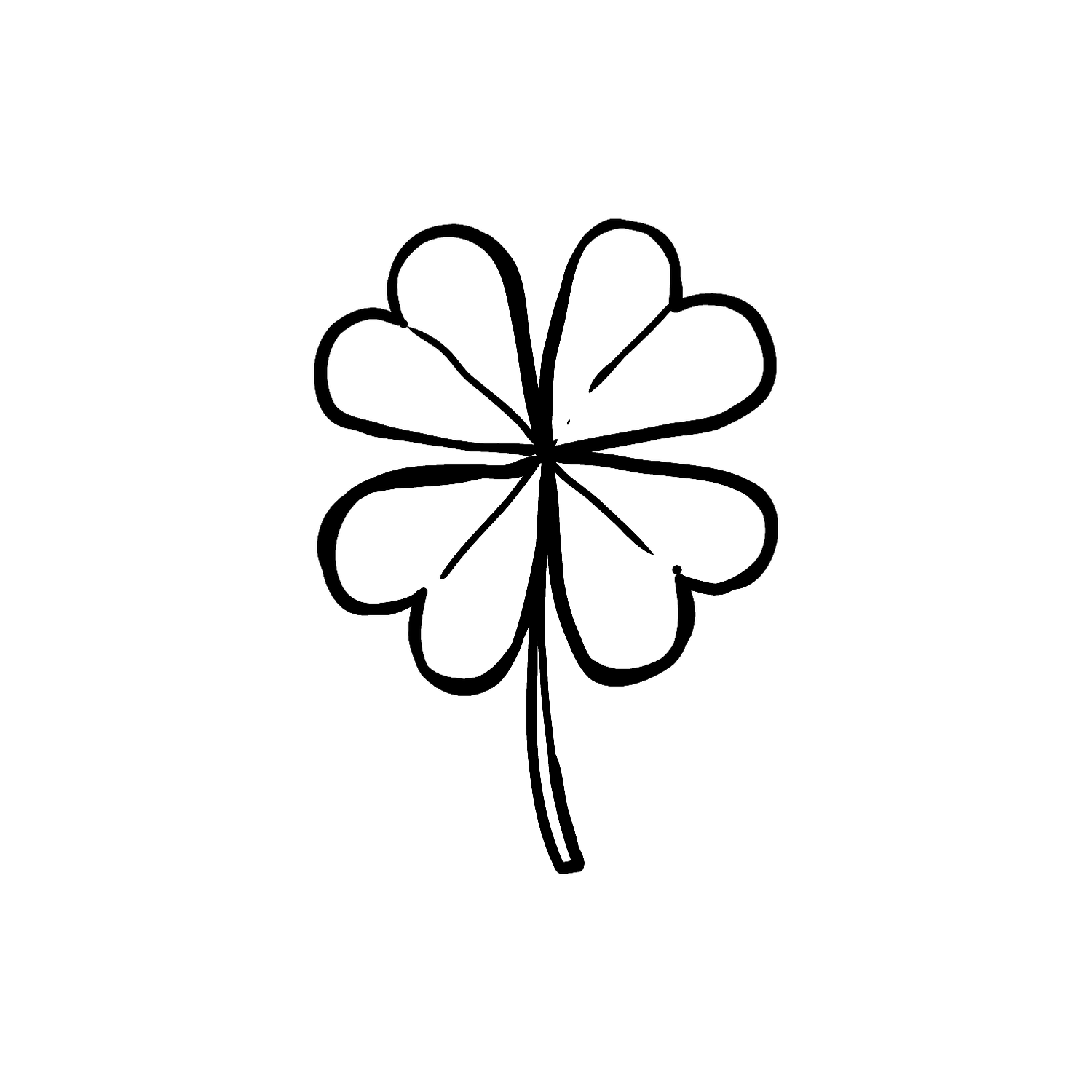 Abdruck Stempel Kleeblatt, 35 mm