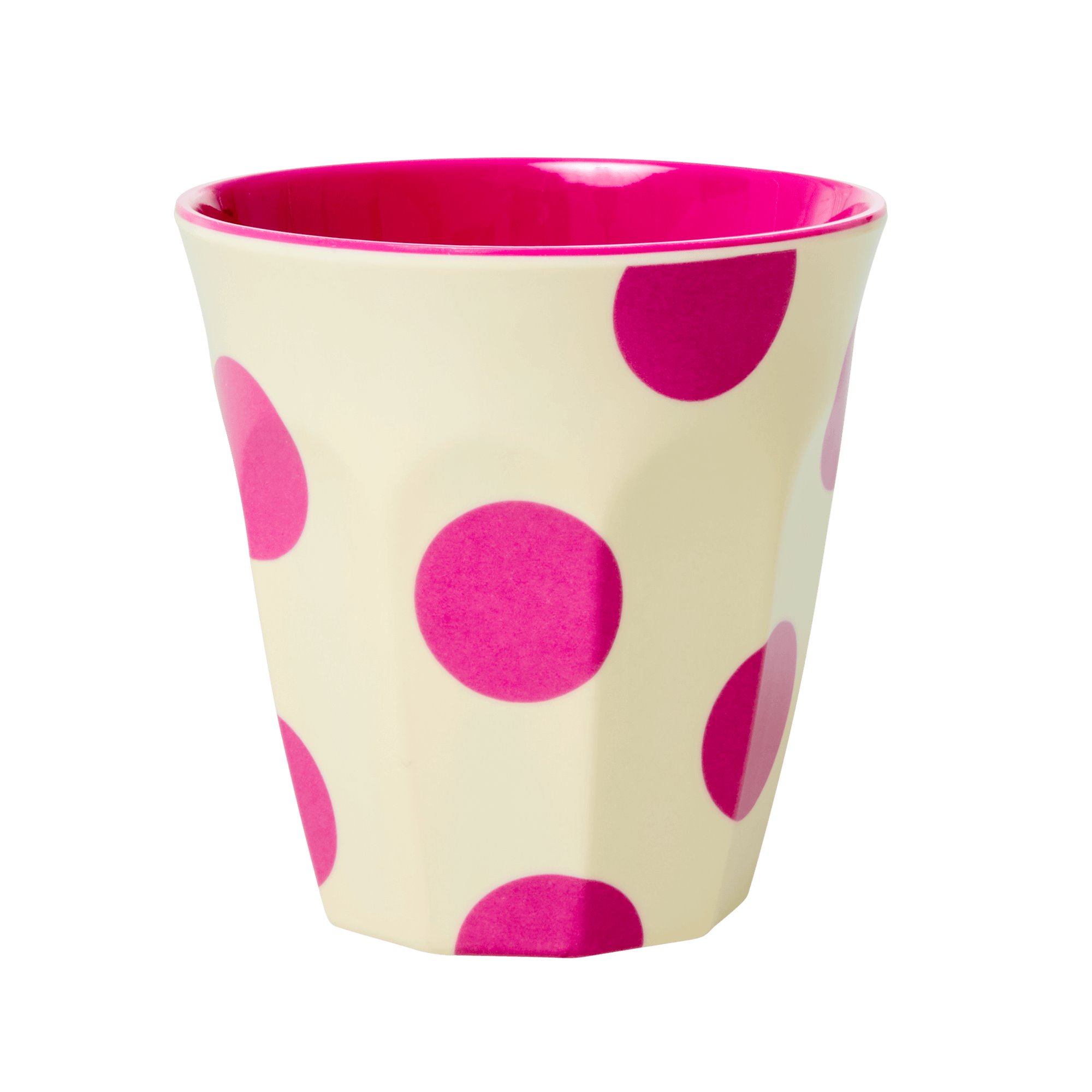 Becher Punkte Fuchsia (Personalisierung möglich)