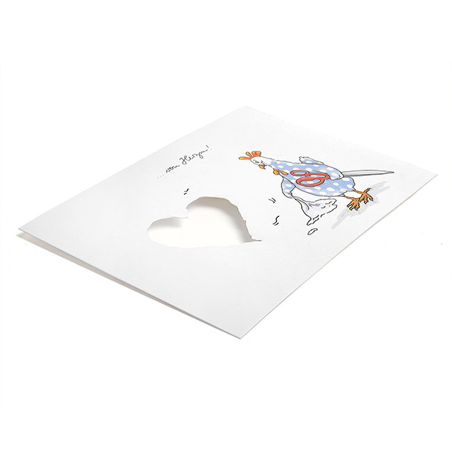 krima&isa Postkarte mit Huhn, von Herzen