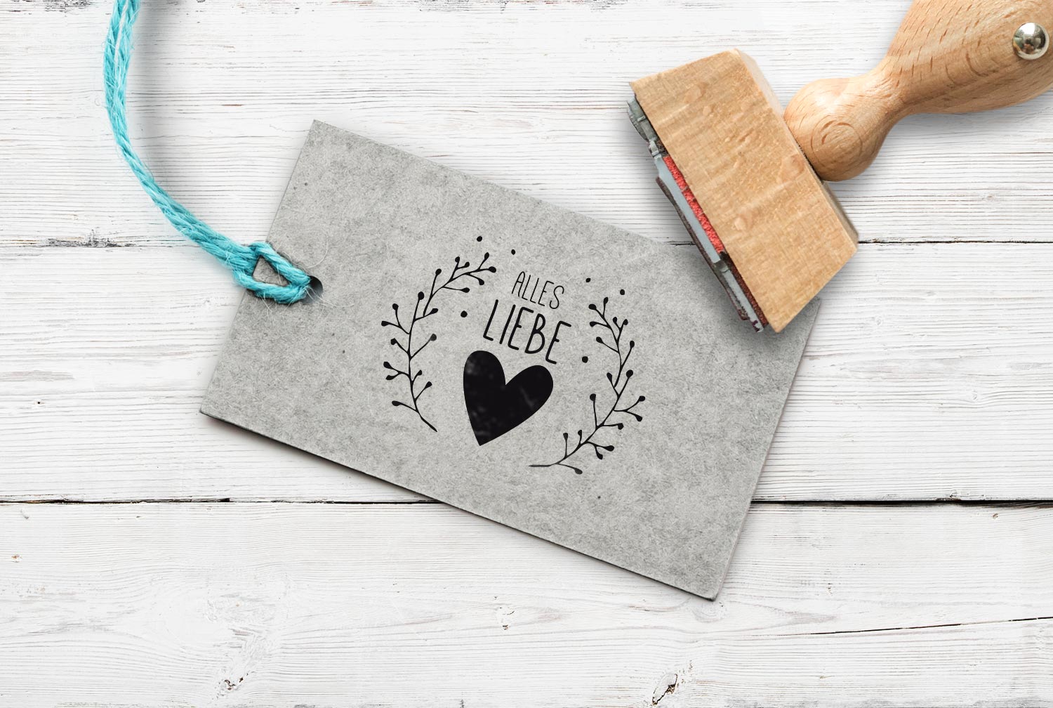 Stempel "Alles Liebe" Ranke, 48 mm