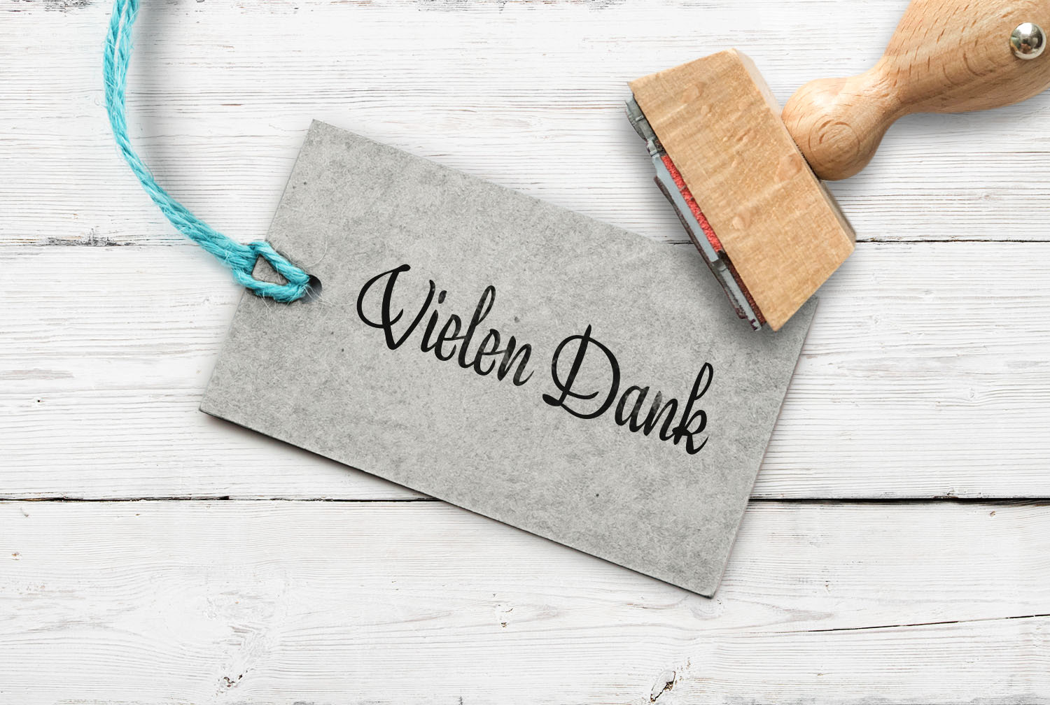 Stempel "Vielen Dank" Schriftzug, 70 mm