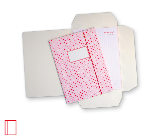 krima&isa Sammelmappe A4 Tupfer rosa