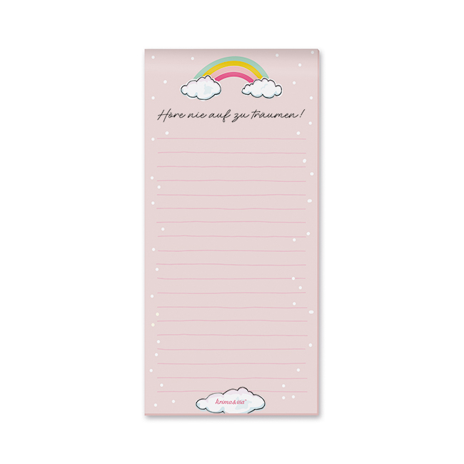 krima&isa Notizblock, Regenbogen