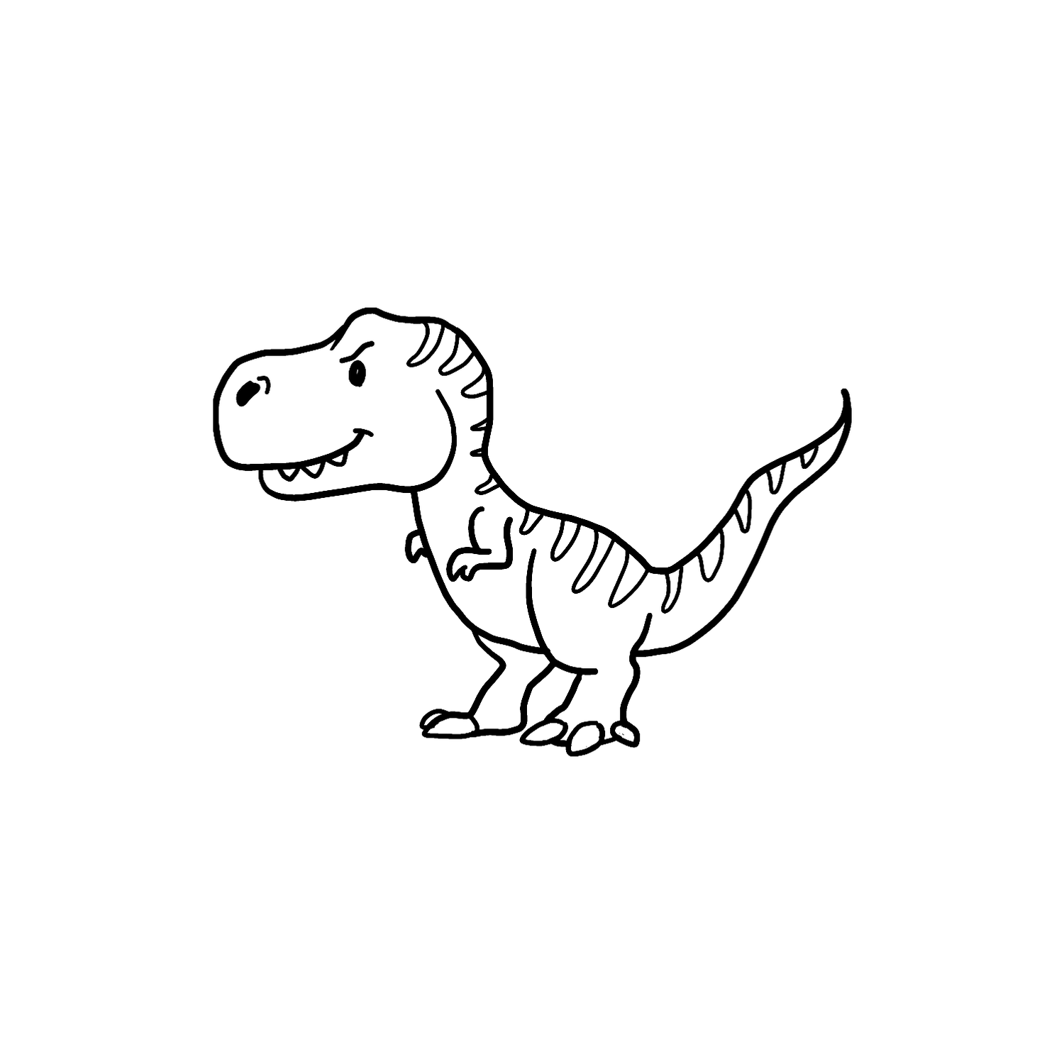 Abdruck Stempel Dinosaurier T-Rex, 12 mm