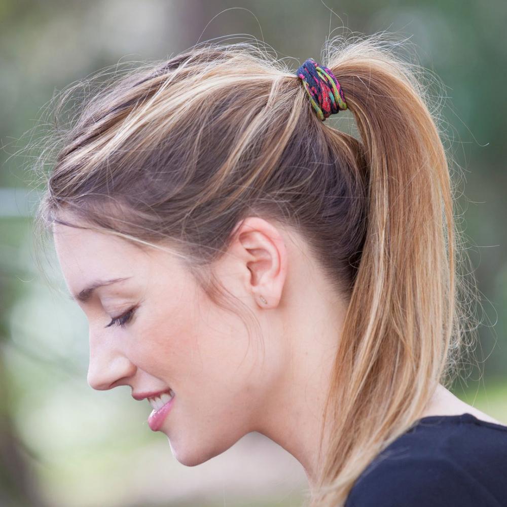 Stirn- und Haarband, dünn, Boho Band Grey / Turquoise, 3er Set