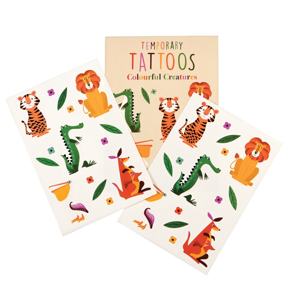 Tattoos "colourful creatures", bunte Tiere
