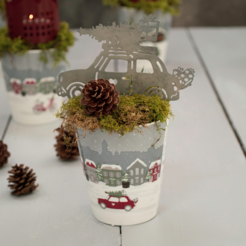 Tasse "Weihnachtsauto", Stadt