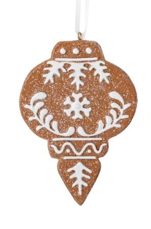 Anhänger von Bloomingville, Weihnachtskugel in Lebkuchenoptik