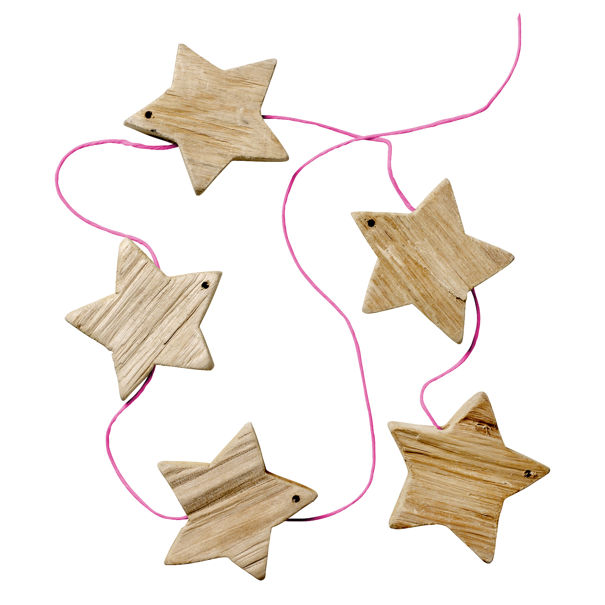 Girlande von Bloomingville aus Holz, Sterne