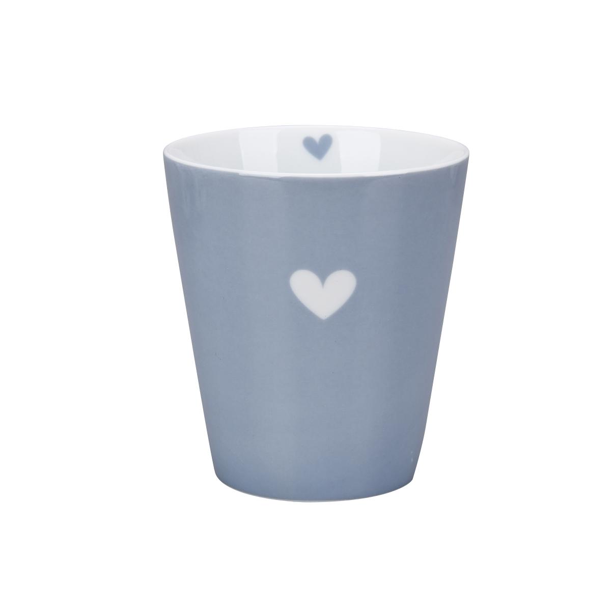 Tasse hellblau, Herz, Happy mug