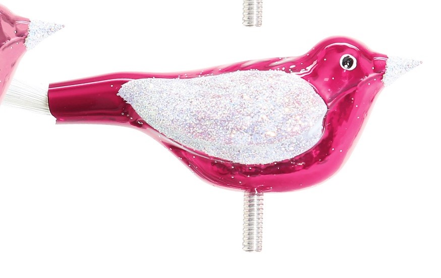 Overbeck and Friends Christbaumschmuck Vogel pink