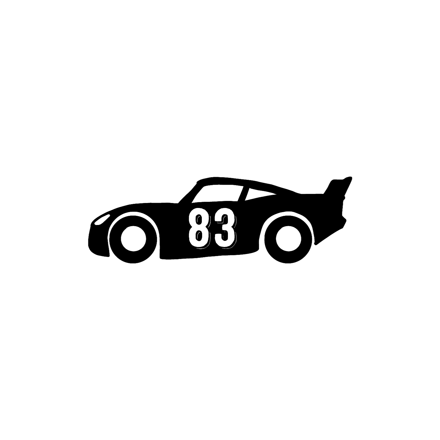 Abdruck Stempel Rennauto, 35 mm