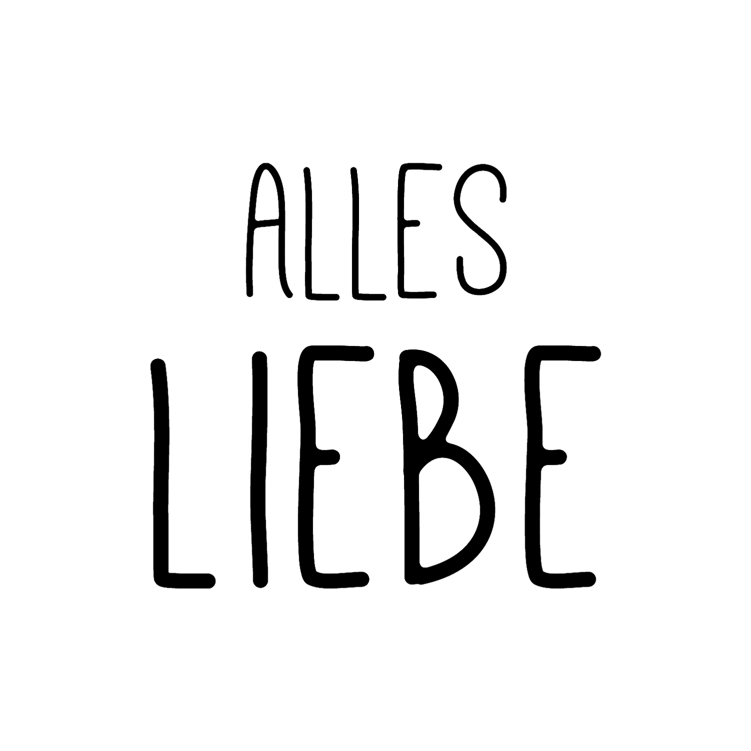 Abdruck Stempel "ALLES LIEBE 1" 25 mm