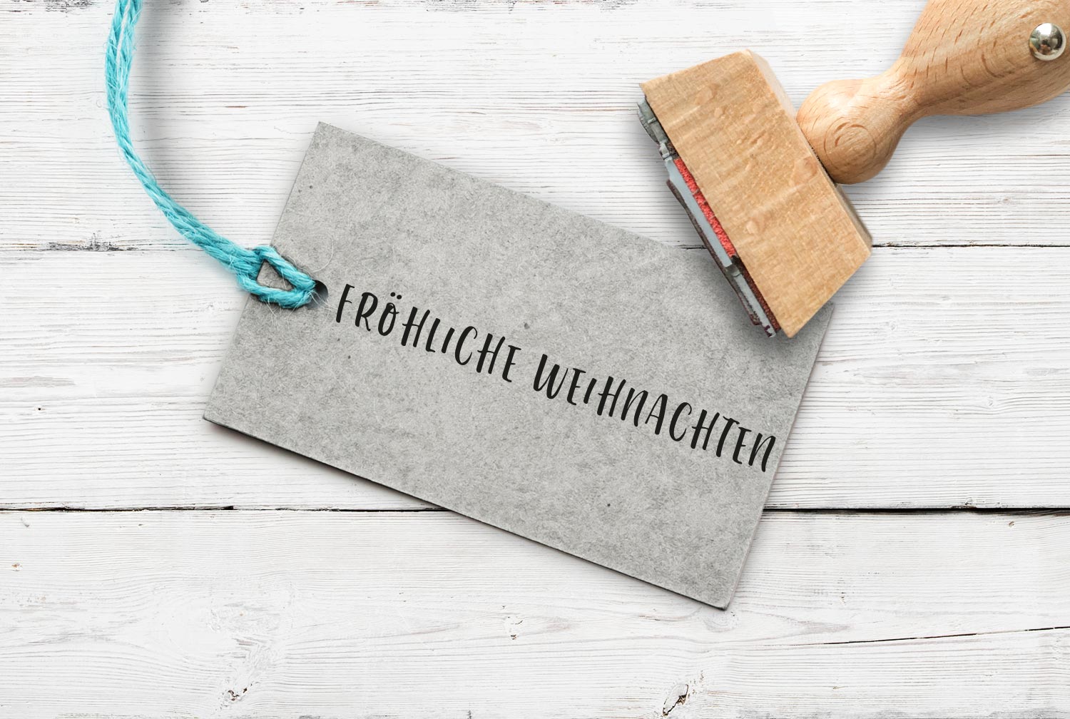 Stempel "Fröhliche Weihnachten" 65 mm