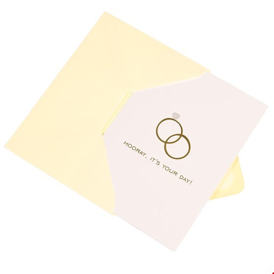 Postkarte Hochzeit "Hooray it's your day"