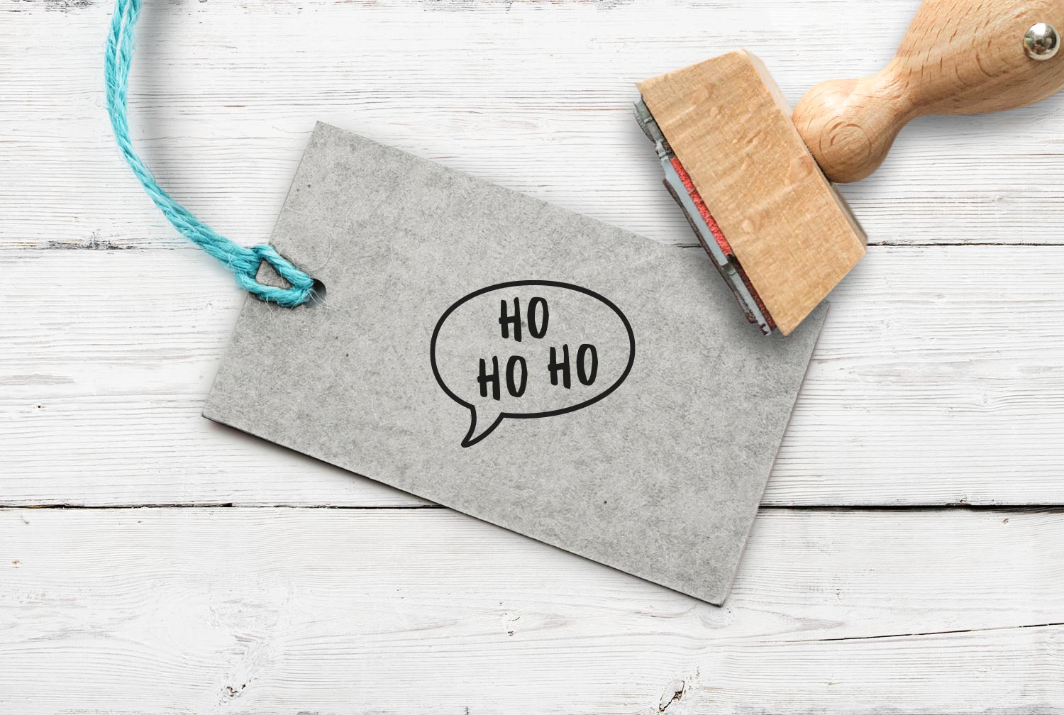 Stempel Sprechblase "HO HO HO", 35 mm