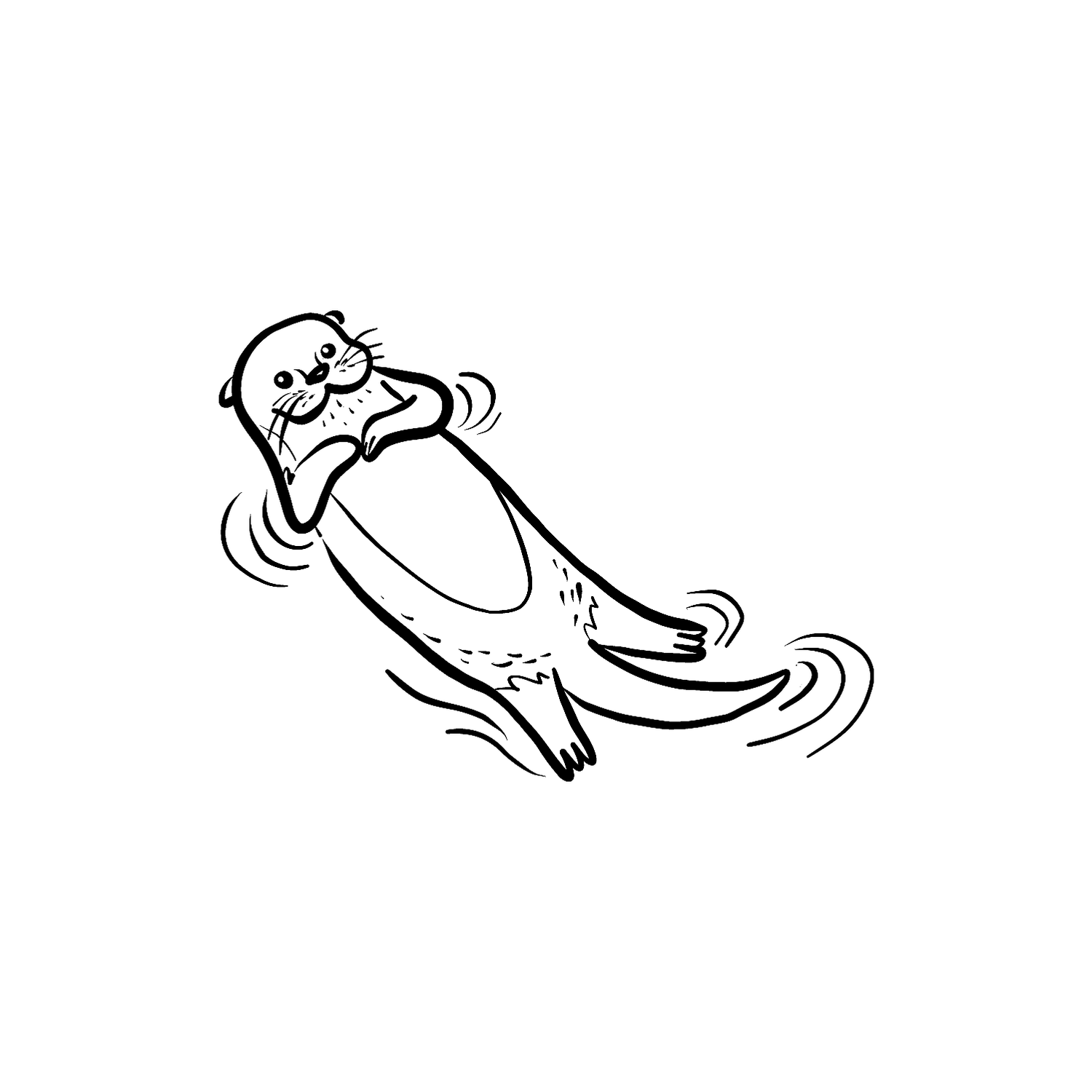 Abdruck Stempel Otter, 35 mm